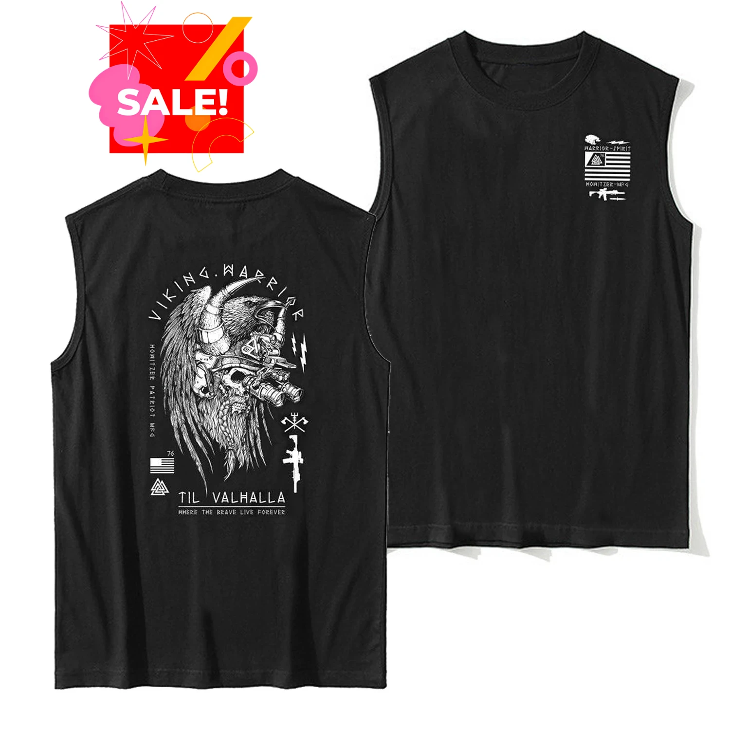 

Nordic Warrior Tactics Skull Raven Till Valhalla Grunt Tank Top 100% хлопок с круглым вырезом летние повседневные мужские жилеты футболка без рукавов
