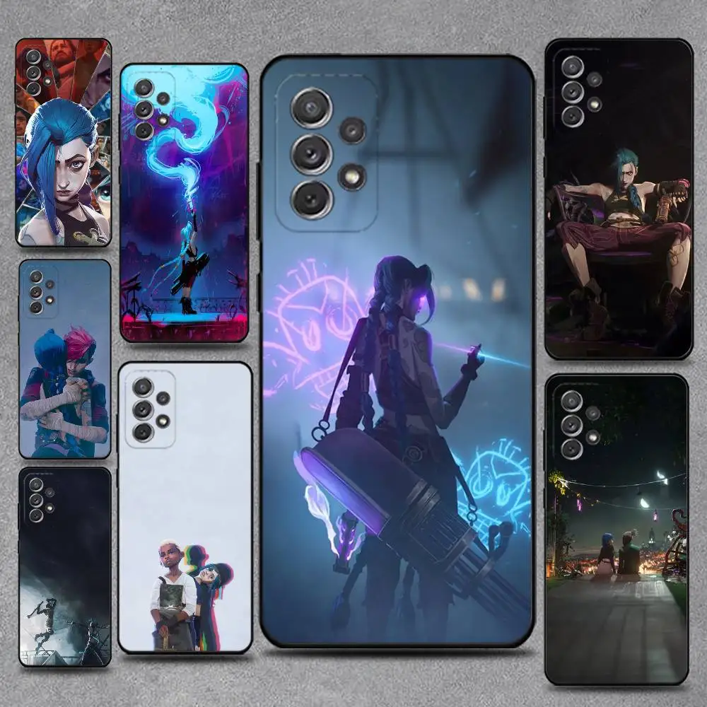 

A-Arcane Jinx Phone Case For Samsung S25,S24,S21,S22,S23,S30,Ultra,S20,Plus,Fe,Lite,Note,10,9,5G Black Cover