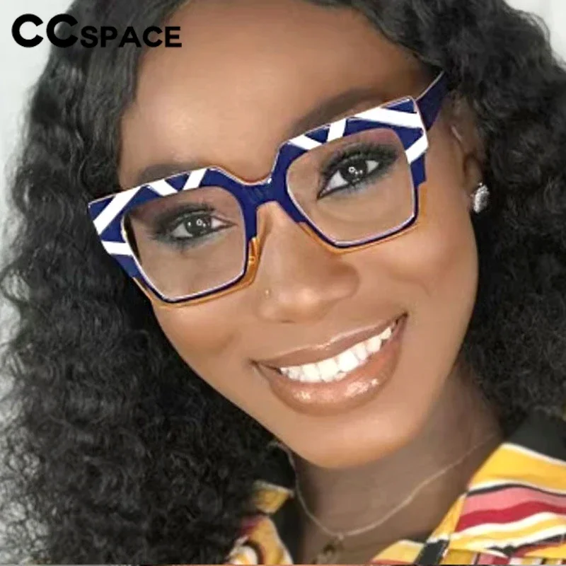 Big Size Eyeglass Frames Women Anti-Blue Blue Light Clear Eyeglass Customizable Prescription Women's Glasses Frame For Degree