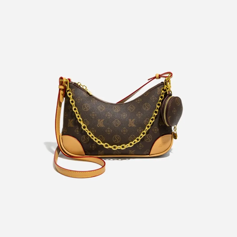 

Классическая женская сумка через плечо из кожи премиум-класса, вневременная конструкция с несколькими карманами люксового бренда