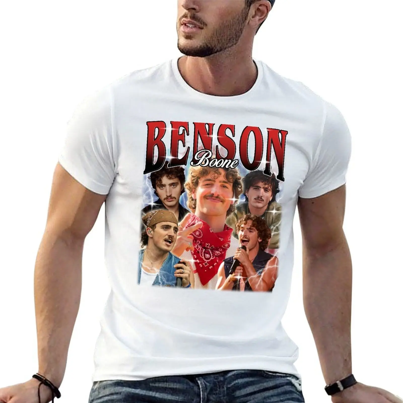 Benson James Boone Vintage Style T-Shirt Big and Tall Solid Color T-Shirt