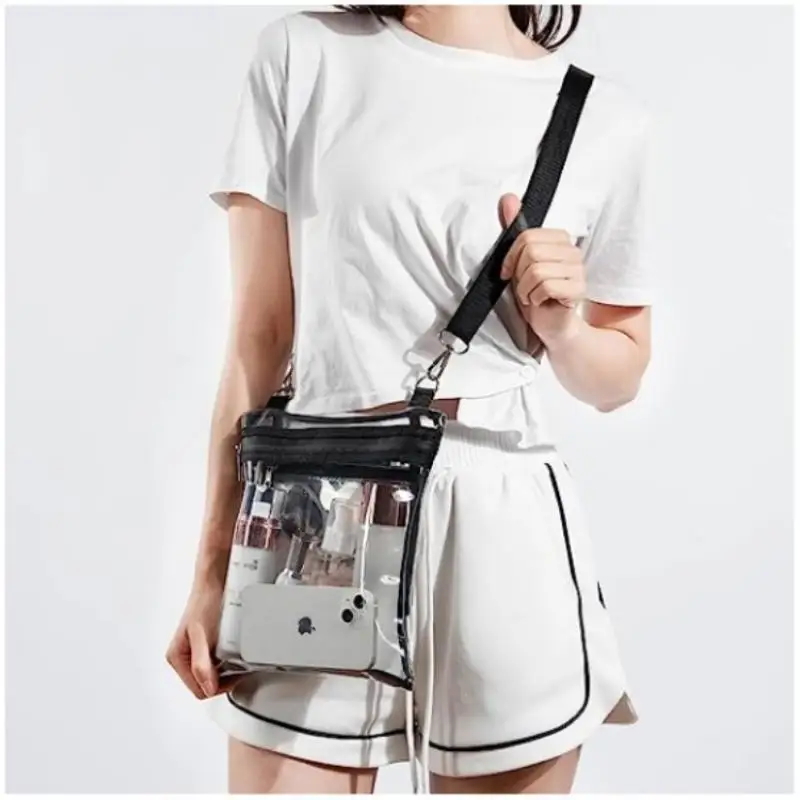 

Fashion Shoulder Bags Transparent Jelly Bags Small Square Bag Leisure Versatile Unisex Waterproof Multifinonal Crossbody Bags