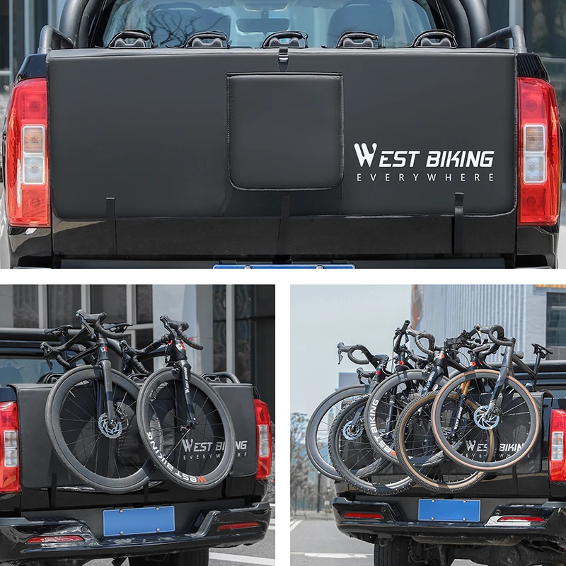 WEST BIKING Pickup Truck Tailgate Bicycle Rack Protection Pad  2-5 Bikes Travel Transport Anti-scratch For Cycling MTB Road Bike