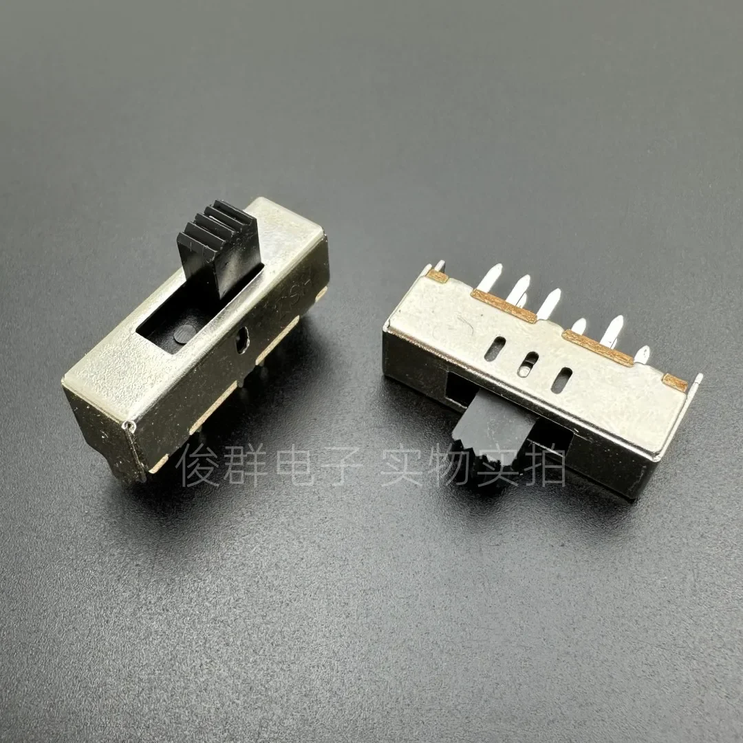 50pcs/SS23F03G6 sliding toggle switch power supply in-line double row 8-pin 3-speed push handle 6mm high