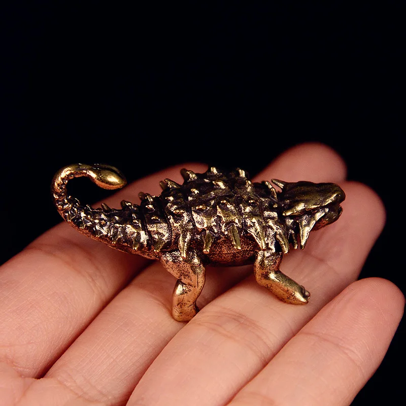 Brass Armor Dragon Ornament Jurassic Crafts Living Room Office Home Creative Decoration Desktop