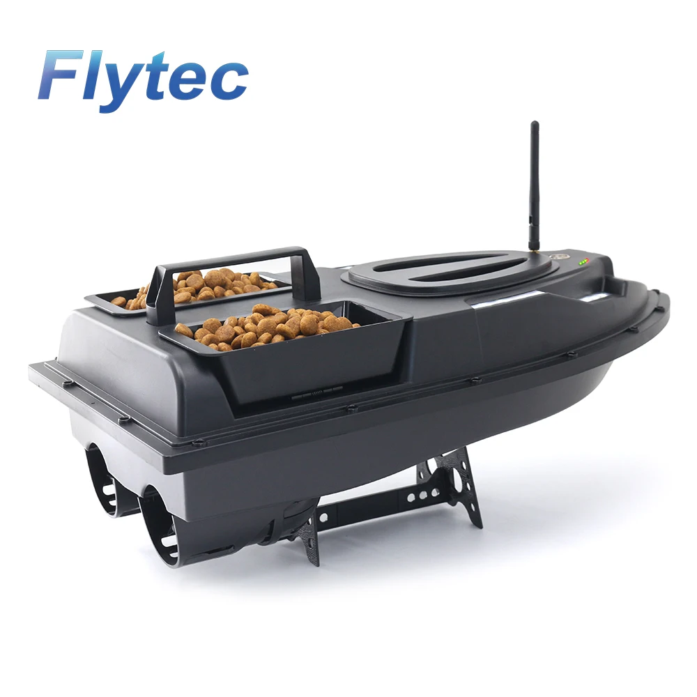 Flytec 2023 New Models V700 500m Constant Speed With LCD Screen RC Boat Night Light Fishing Bait Boat
