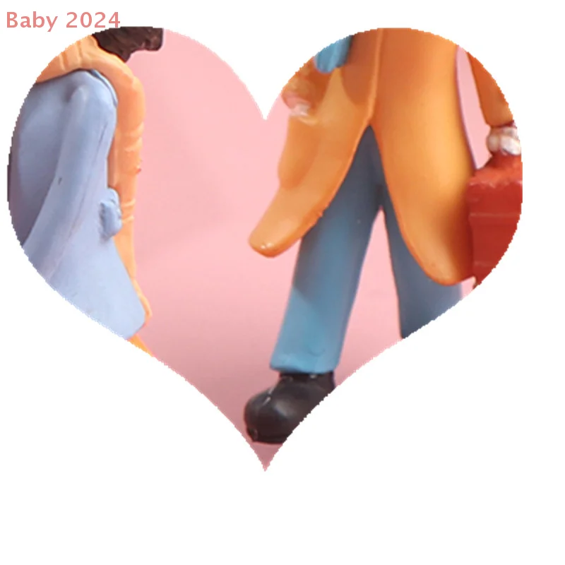 2 Pieces Couple Doll Toy Model Figure Decoration For Miniature Home DIY Scene Decor