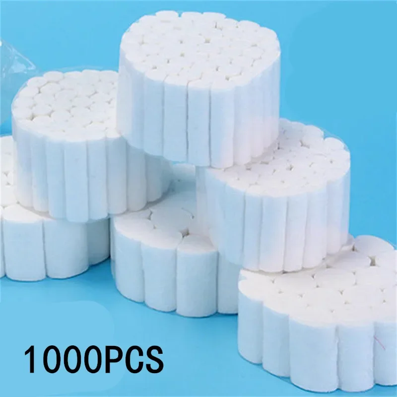 50/200/1000pcs Disposable Dental Medical Surgical Cotton Roll Tooth Gem High-purity Cotton Roll Dentist Supplies Teeth Whitening