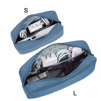 Travel Cable Storage Bag Cable Cord Organizer Multipurpose Makeup Bag Electronics SD Card Power Bank Bag Carrying Pouch S L Size