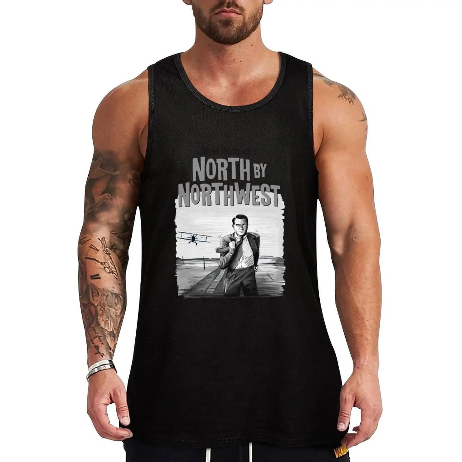 Alfred Hitchcock's North by Northwest Tank Top Quick Dry Tank Top Breathable Lightweight Sleeveless