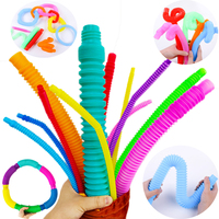 6/12/24PCS Pop Tubes Colorful Stress Anxiety Relief Toy Fidget Sensory Toys for Kid Adults Toddlers Learning Toys Stretch Tube