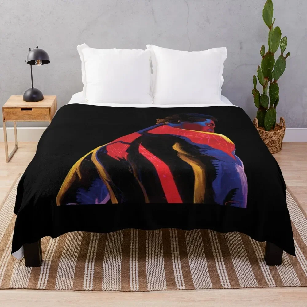 Miguel o’hara’s back, png Throw Blanket Flannel Fabric Moving Blankets