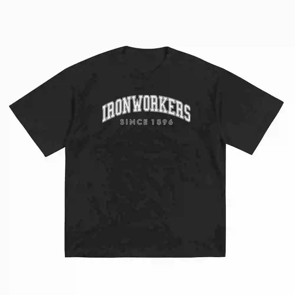 Ironworker Union Welding Proud Blue Collar Short Sleeve Tee 100% Cotton T-Shirt