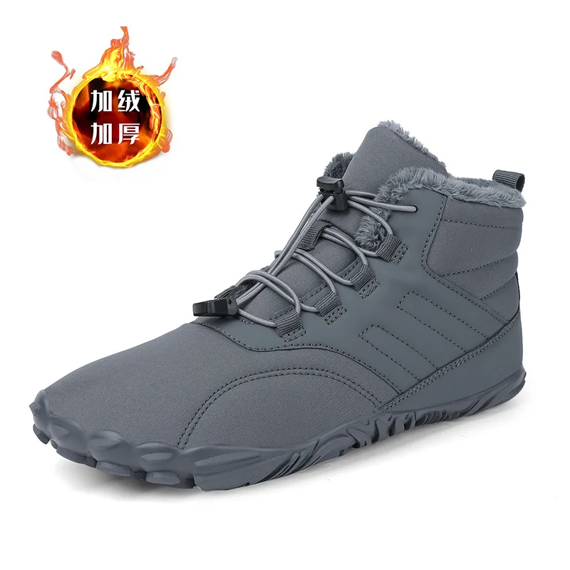New Winter Booties Men Snow BareFoot Casual Shoes Outdoor Work Shoes Ladies Warm Fur Men Ankle Shoes Male Snow Boots Big Size 47
