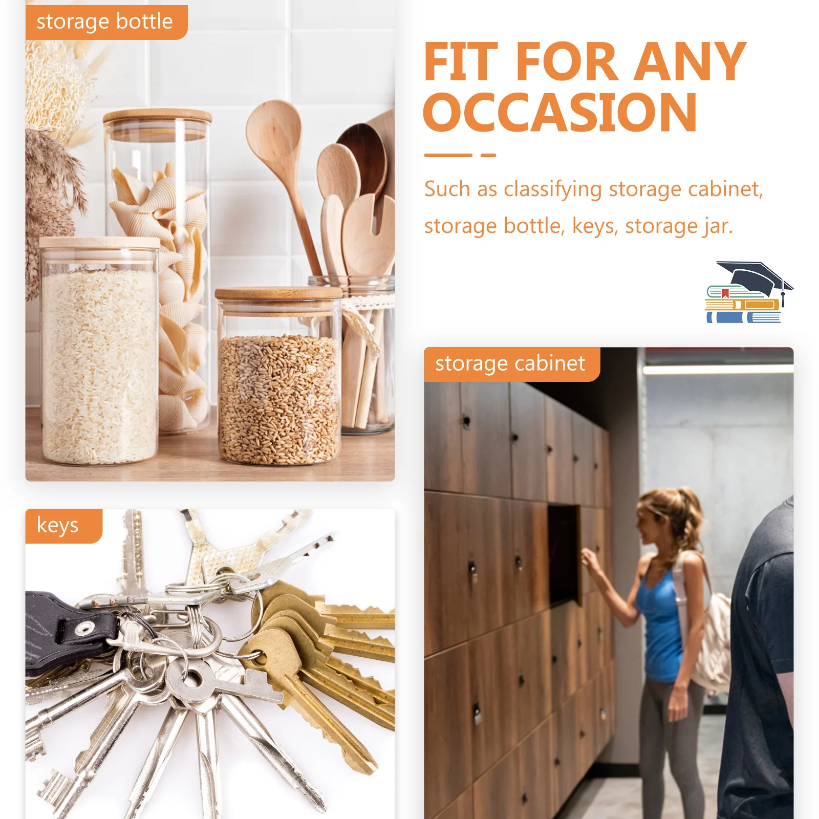 15 Sheets Sticker Digital Stickers Circle Nail Number Copper Plate Self-adhesive