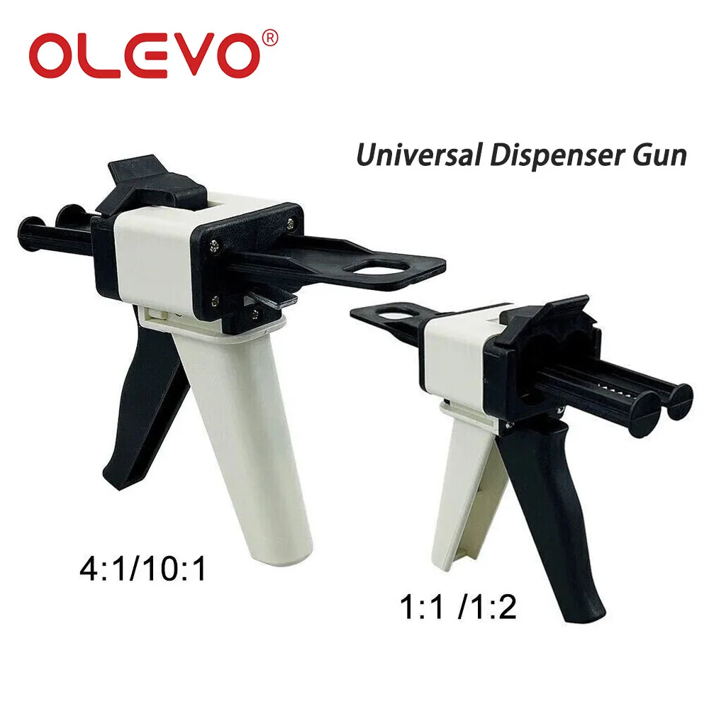 OLEVO Dental Impression Mixing Dispenser Gun Universal For Dispensing Temporary Crown Material Silicone 2:1/10:1 Dentistry Tools