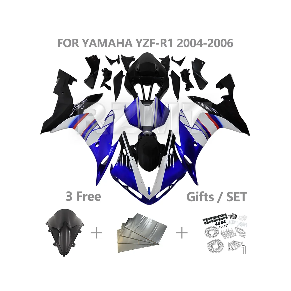 

Комплект обтекателя для мотоцикла YAMAHA YZF-R1 2004-2006 YZF R1, детали рамы и кузова мотоцикла, детали обтекателя из АБС-пластика Y1005-108a