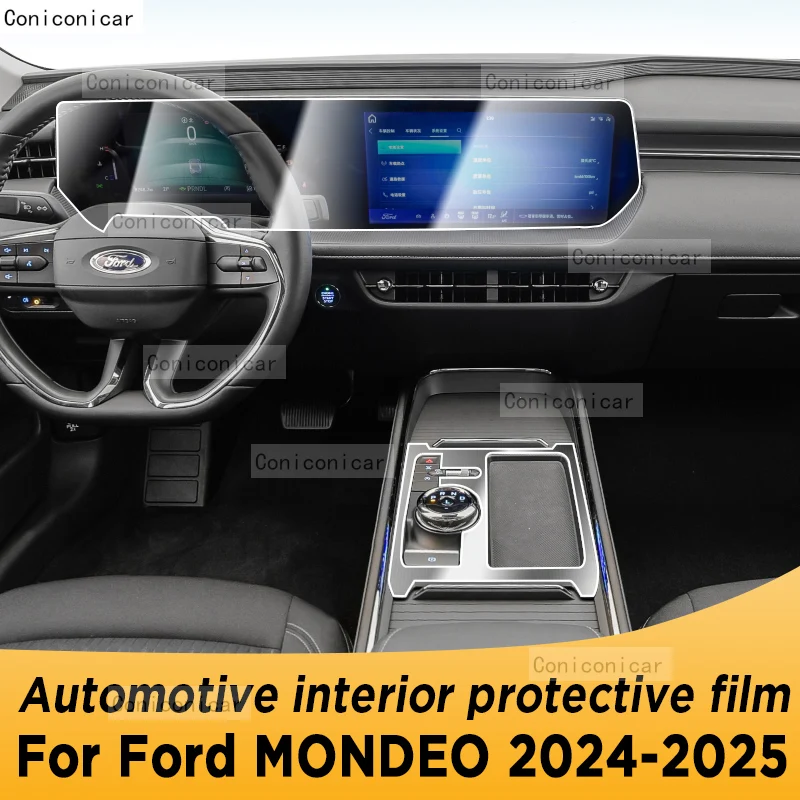 لفورد مونديو 2024 2025 لوحة الملاحة السيارات الداخلية شاشة بولي TPU طبقة رقيقة واقية المضادة للخدش ملصق #1
