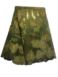 Luxury African Double Flower Lace Fabric 2024 High Quality Groom Material French Nigerian Lace Fabrics For Women Party Wedding