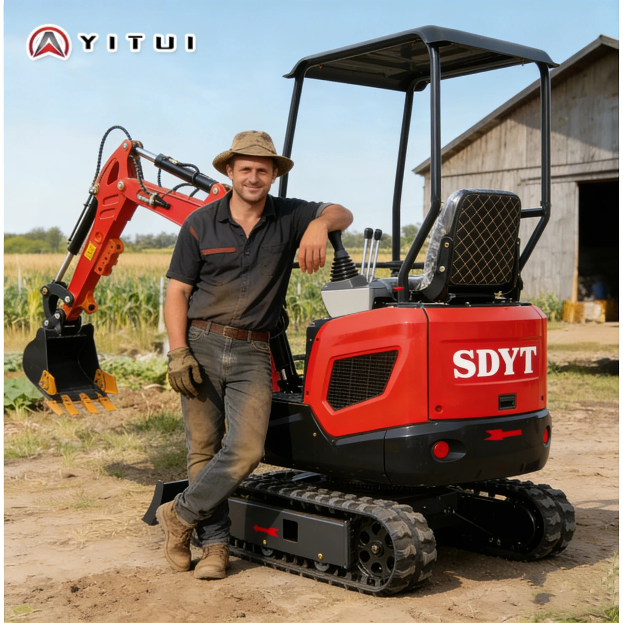 

2026 Fast Delivery Customized 2.0 Ton Multifunctional Mini Excavator 2.0 Ton Lightweight Crawler Machine For Digging Loading Gar