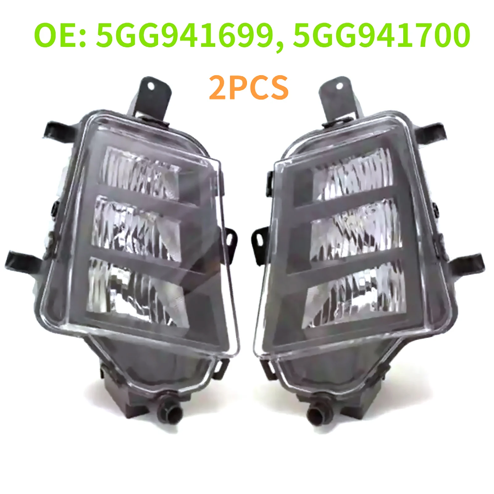 1Pair LED Fog Light for VW Golf 7.5 GTI GTD 2017-2019 Replacement 5GG941699 5GG941700 Direct Fit Auto Accessories Replacement