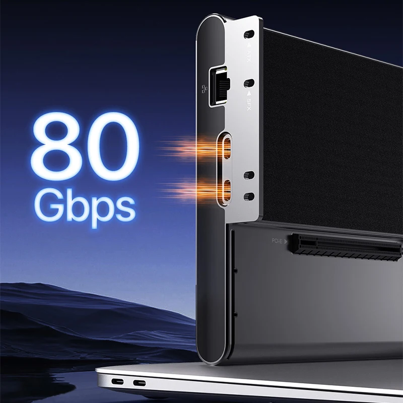 Laptop External Graphics Card Docking Station  Thunderbolt 5 Graphics Docking Station with 80Gbps Bidirectional High-Speed Bandw
