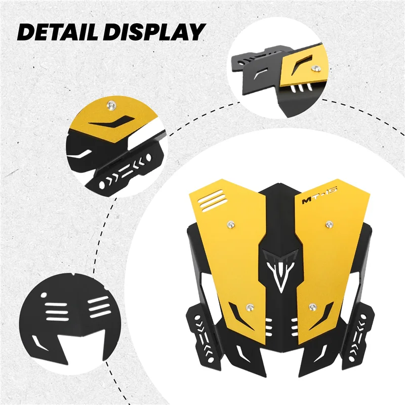 

For YAMAHA MT15 MT 15 2018-2020 Motorcycle Windshield Windscreen Kit Deflector Accessories-A02G