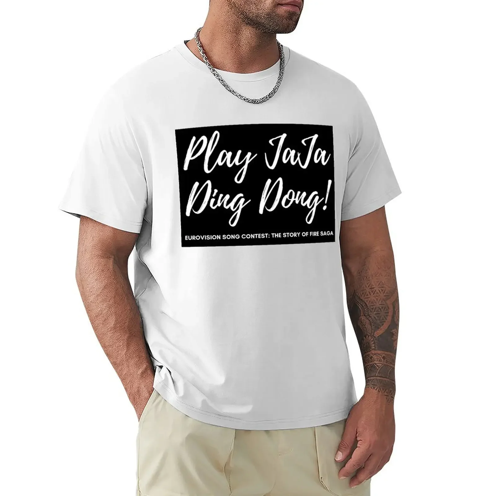 Play Jaja Ding Dong (Black) T-Shirt quick-drying cute clothes rapper graphic tees oversizeds mens t shirt