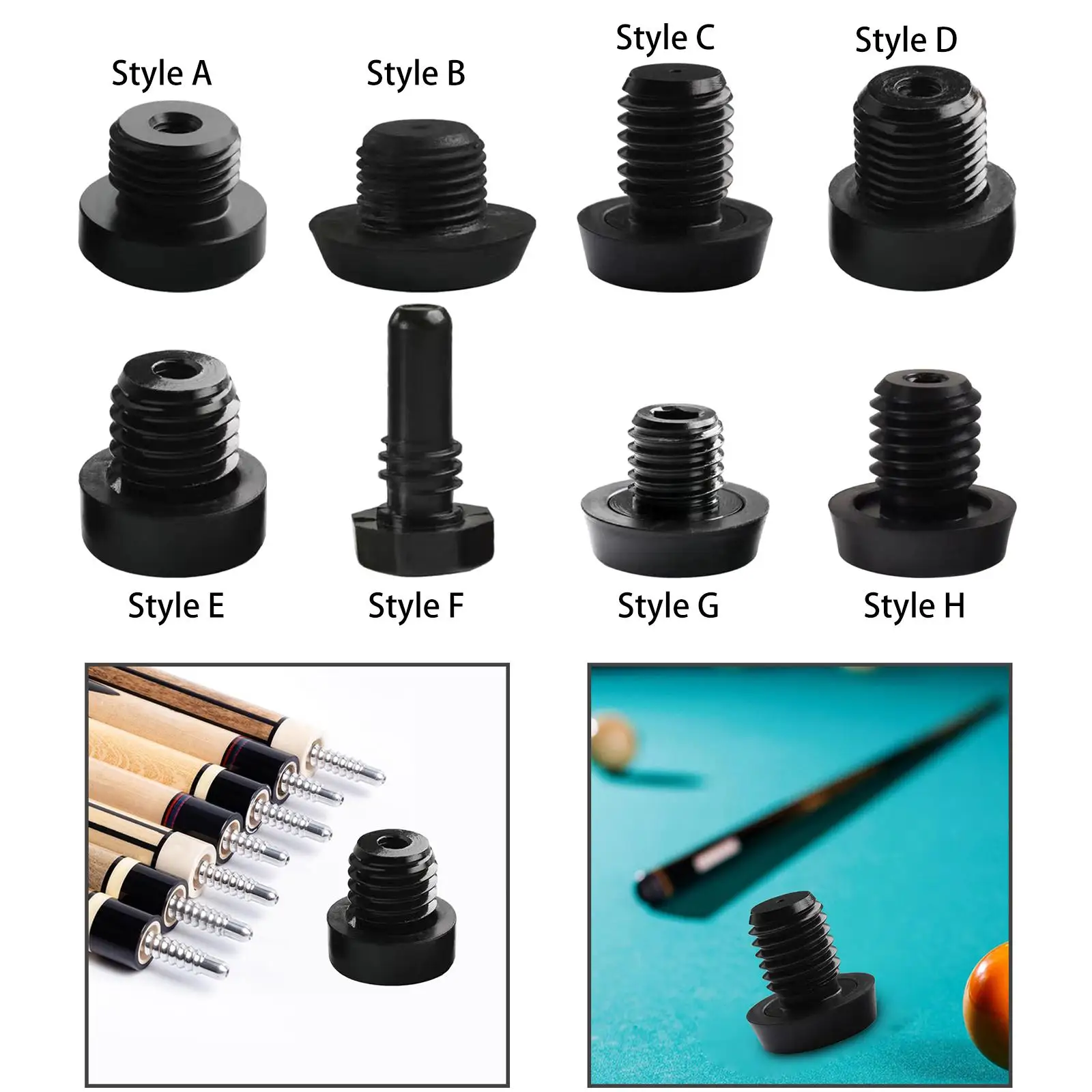 Pool Cue Block End Connected Extension Billiard Bottom Plug for Pool Tables