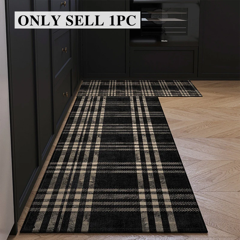 Kitchen Carpet Non-slip Stain-resistant Long Floor Mat Loop Pile TPR Rug Luxury High-end Home Decor Carpets Alfombras De Cocina