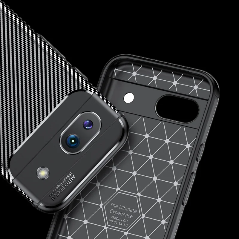 For Google Pixel 8A Case For Pixel 7 8 Pro 6A 7A 8A Cover Carbon Fiber Shockproof Silicone Protective Bumper For Google Pixel 8A