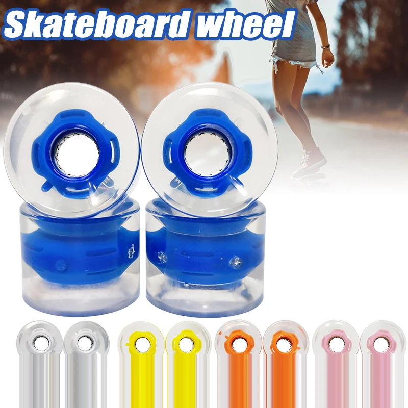 

60mm Durable PU Skateboard Glow Wheels With High Elasticity Skateboard Accessories