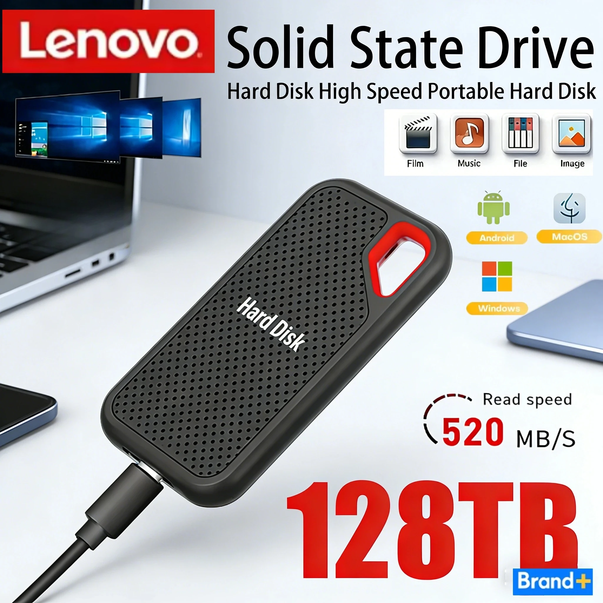 Lenovo Hard Disk Mobile SSD E61 2TB 6TB 8TB 256TB USB 3.1 HD