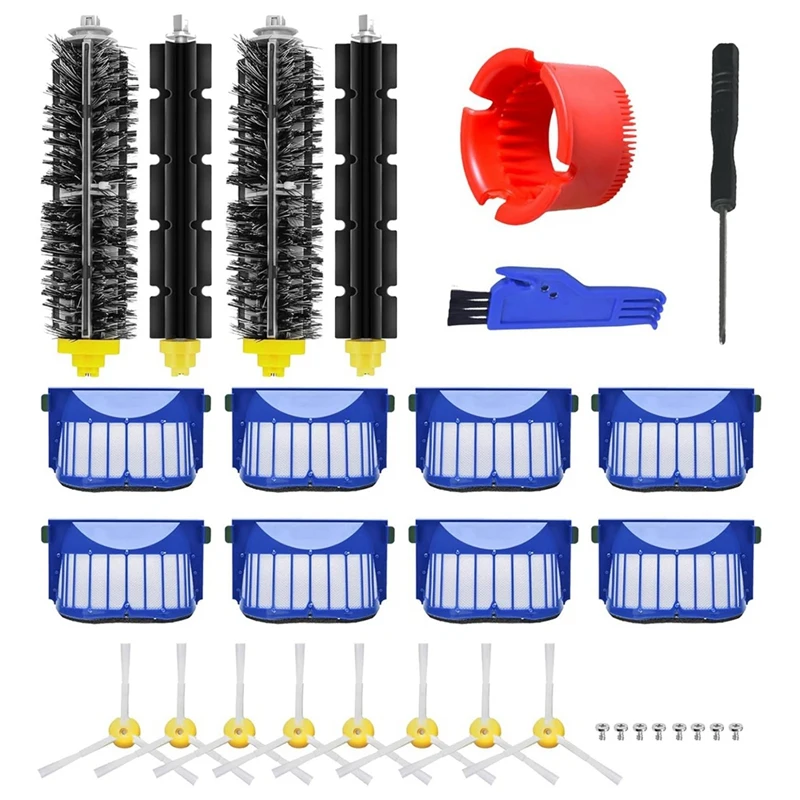 อะไหล่สำหรับ iRobot Roomba 600ชุด694 690 600และ500ชุด595 585 564หุ่นยนต์ดูดฝุ่นตัวกรองแปรง