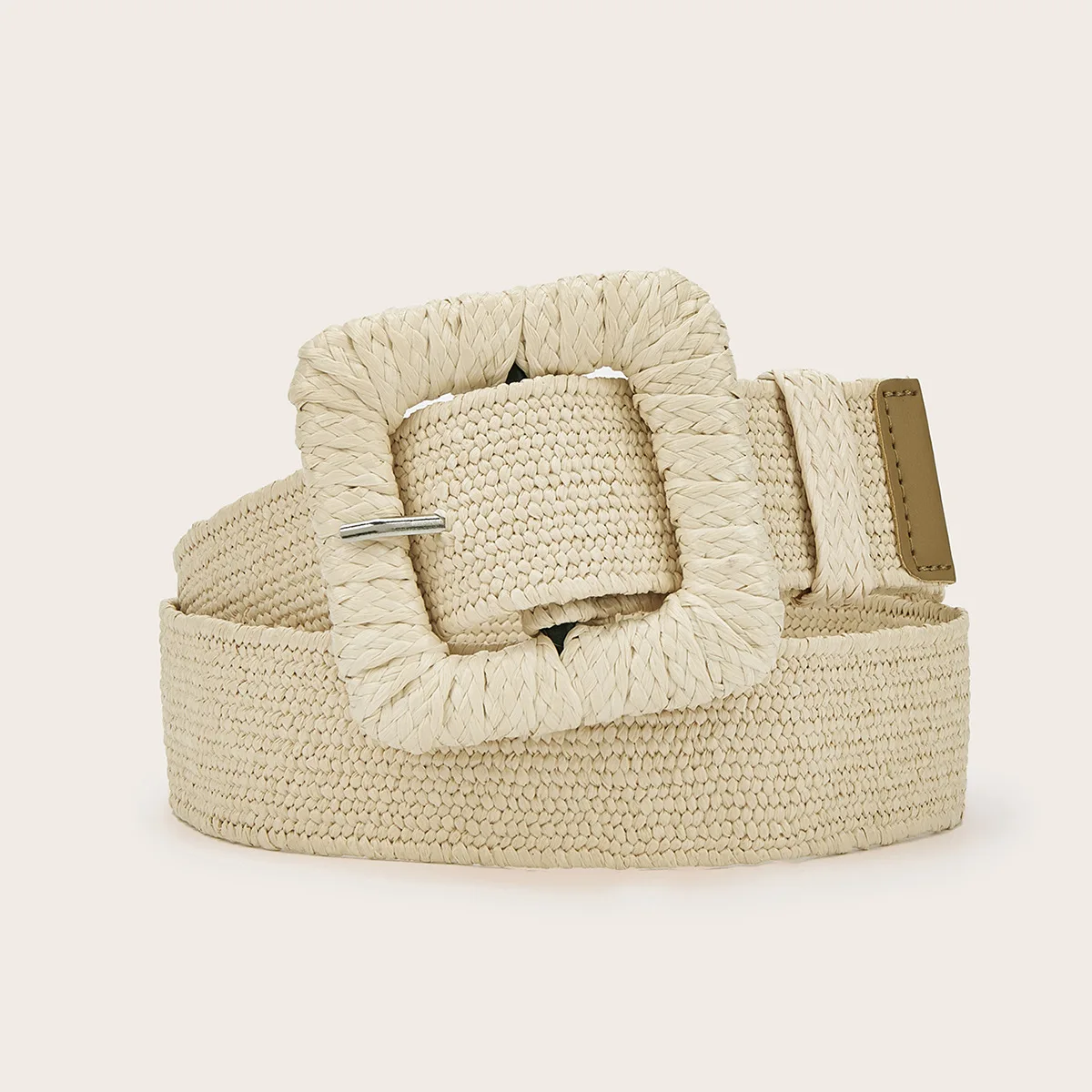 New Woven Waistband for Women, Retro Cotton and Linen Ethnic Style Dress, Waist Closure, Round Buckle Decorative Waistband
