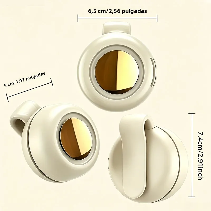 2026 New Upgrade Mini Whirlwind Leafless Fan Waist Clip Handheld 3-Speed Silent Strong Wind USB Rechargeable Handsfree Home Outd