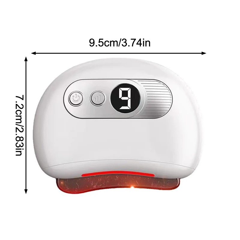

USB Electric Guasha Massager with Hot Stone Heating Vibration Facial Lifting Gua Sha Tool for Neck Back Face Skin Scraping Board