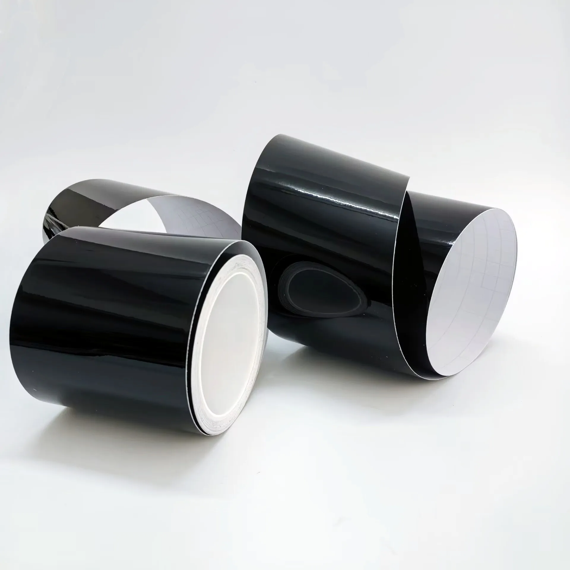 Carbon Fiber Vinyl Car Sticker Window Trim Film Glossy Black Vinyl Wrap Roll Matte Black Car Wrap Foil Console Computer