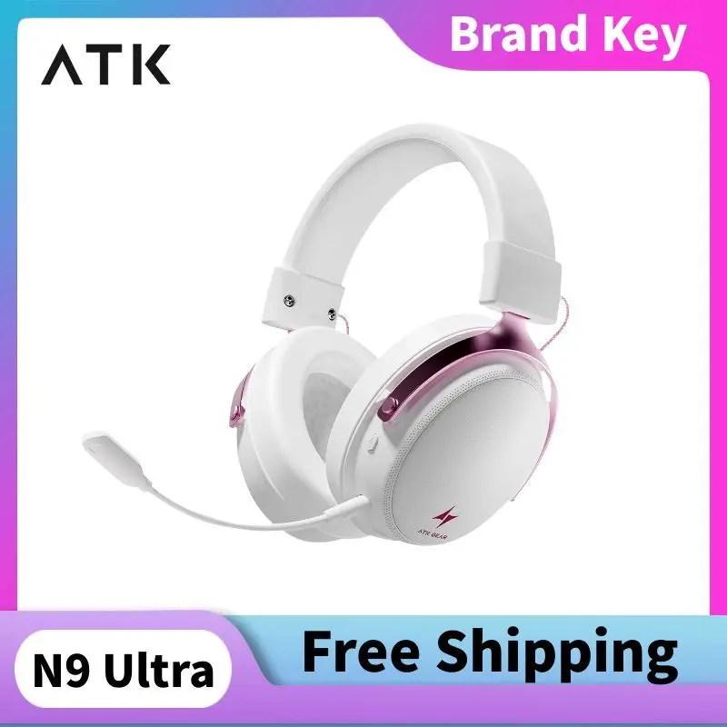 

ATK N9Pro N9Ultra Headphones Wireless Four Modes Head Mounted Noise Cancelling Microphone Low Latency Gaming Headphones Gamer