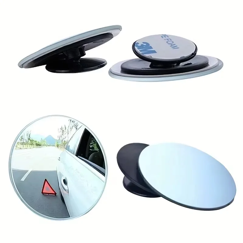 Imagen 5: 1 Par de Espejos para Puntos Ciegos de Coche, Espejo Retrovisor Convexo Ajustable de 360 Grados para Coche, Espejos de Gran Angular sin Marco para Estacionamiento