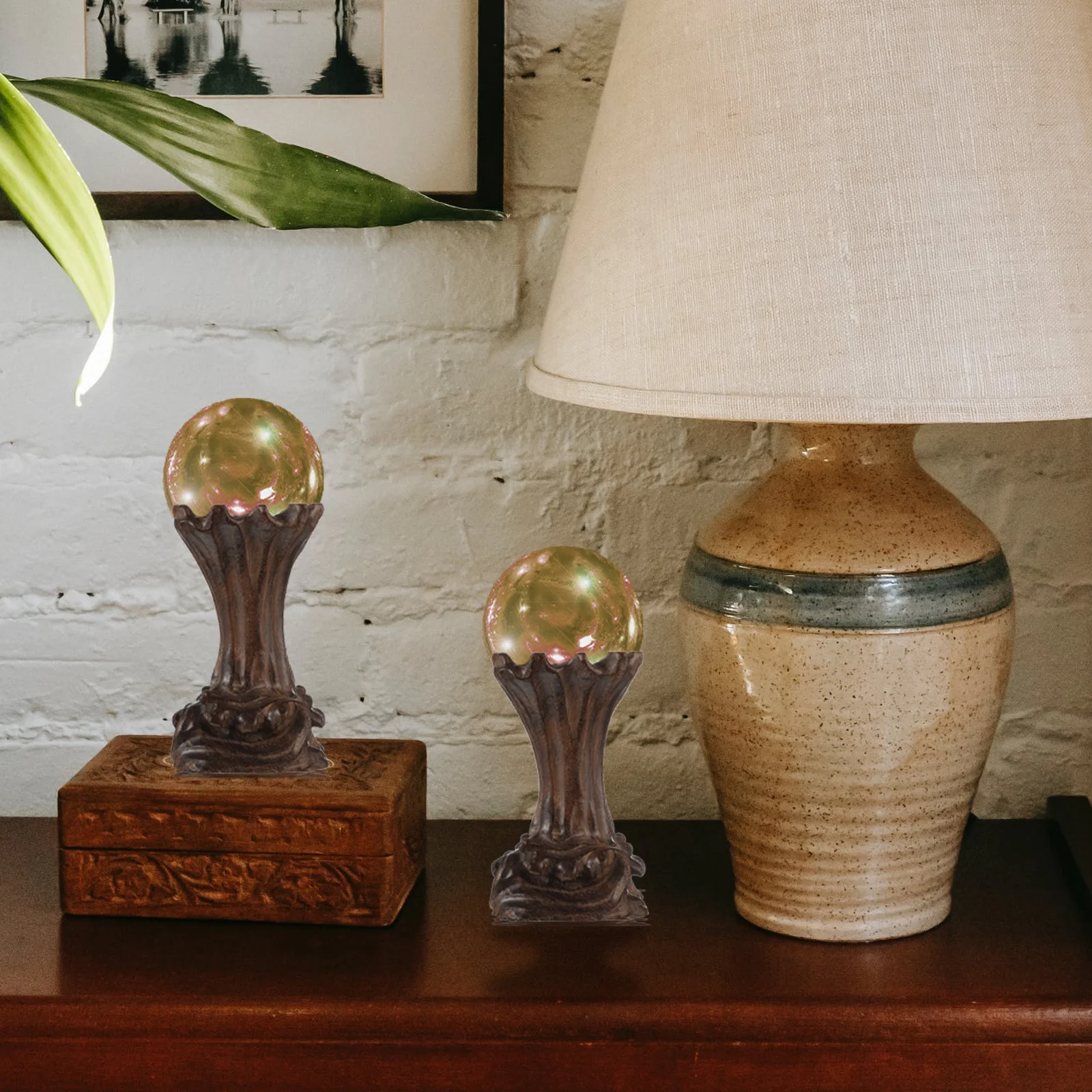 

Wooden Crystal Ball Stand Base Natural Round Holder for Globe Stone Vase Fish Tank Home Decor Display Premium Lightweight