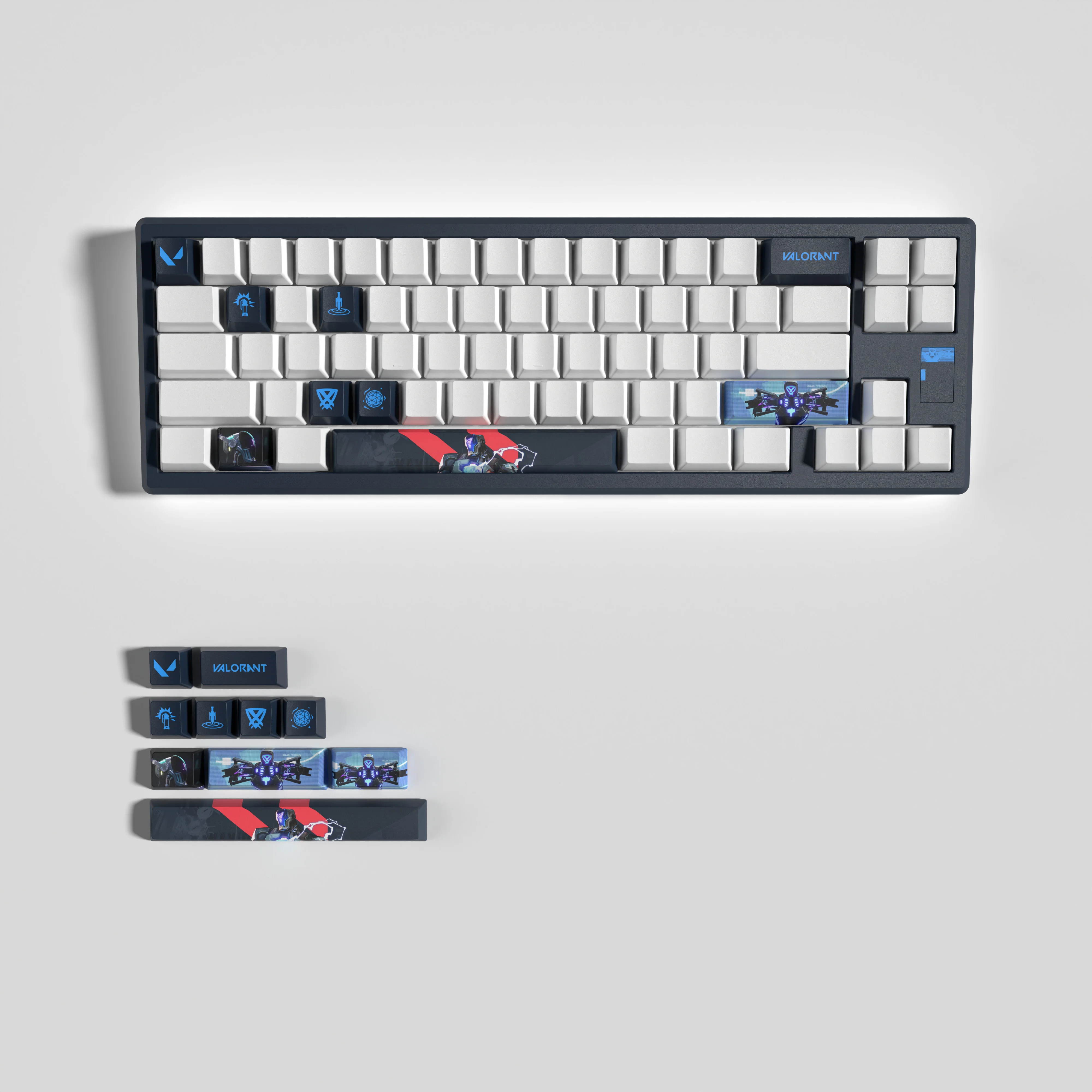 Valorant Keycaps Kay-O OEM Profile 10Keys PBT Dye Sub Keycaps