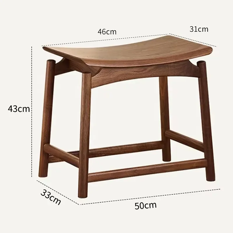 Modern Handmade Saddle Stool Durable Footstool for Apartment Bedroom Home Use Workshop Warehouse Dressing Table Coffee Table