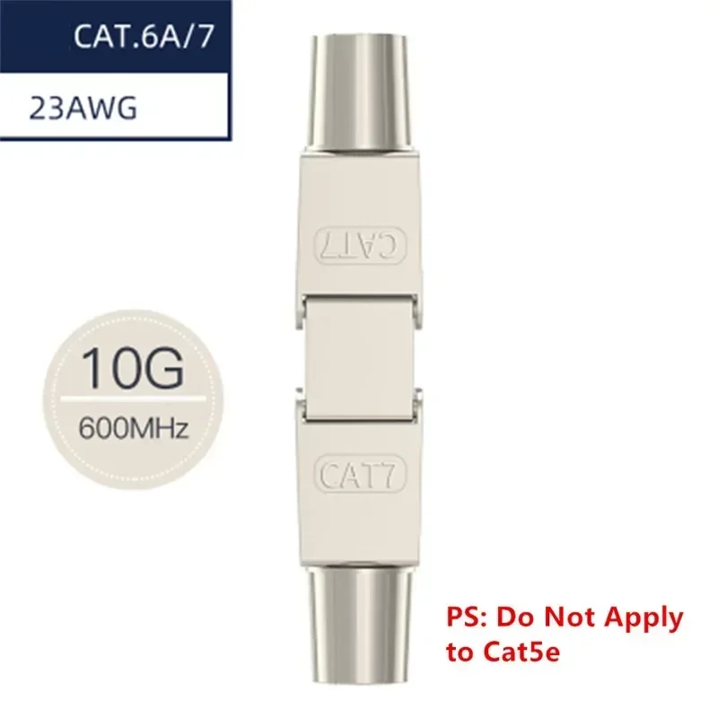 RJ45 Connector Cat 6A 7 Ethernet Extender Junction Adapter Connection Box RJ 45 Lan Cable Extension Plug Full Shielded Toolless