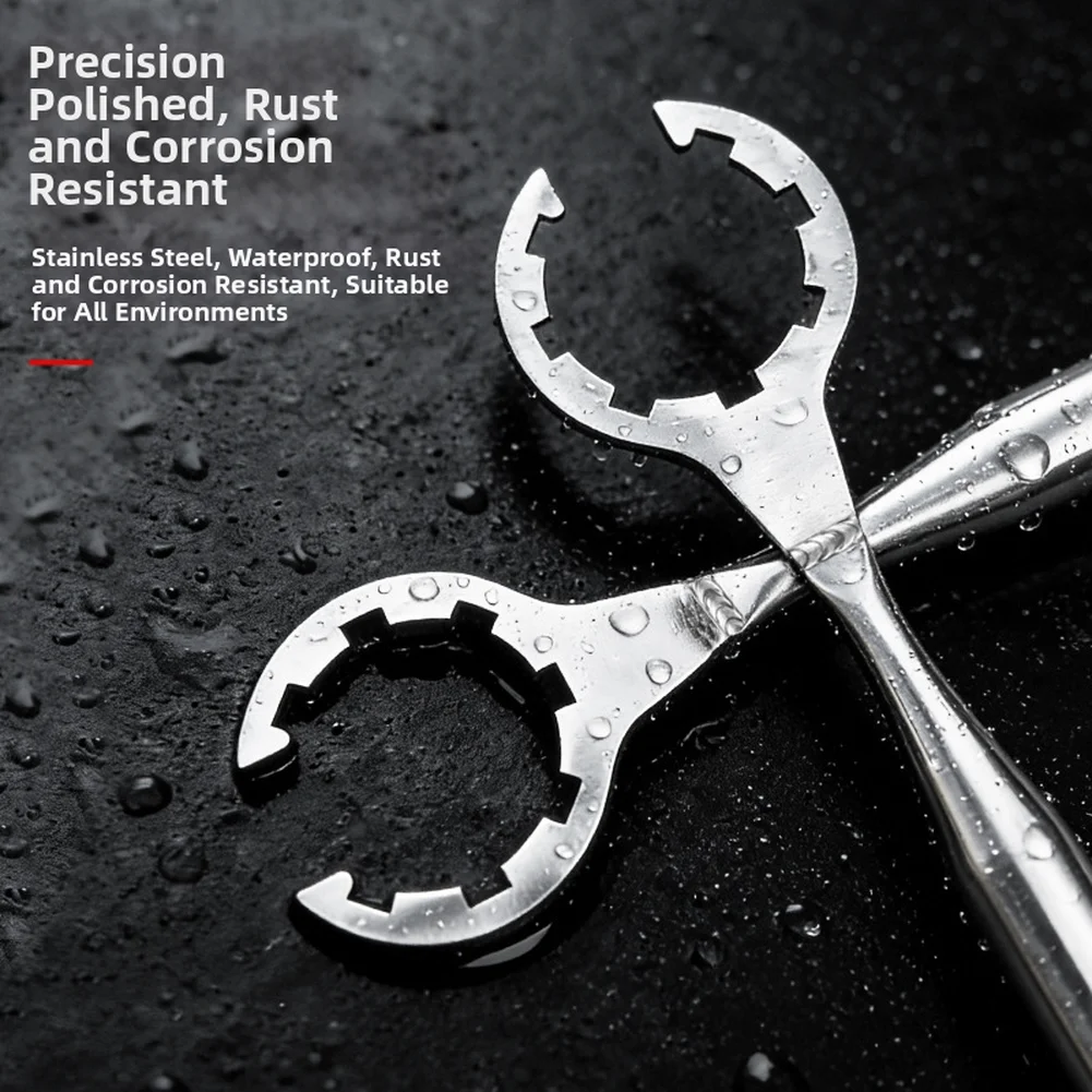 Stainless Steel Gas Wrench for Use by Licensed Technicians Performing Code-Compliant Gas Line Servicing and Repairs