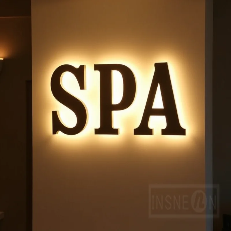 Custom 3D Backlit Letters Sign for Storefront Business Outdoor Waterproof Illuminated LED Light Acrylic Building Lighted Signs