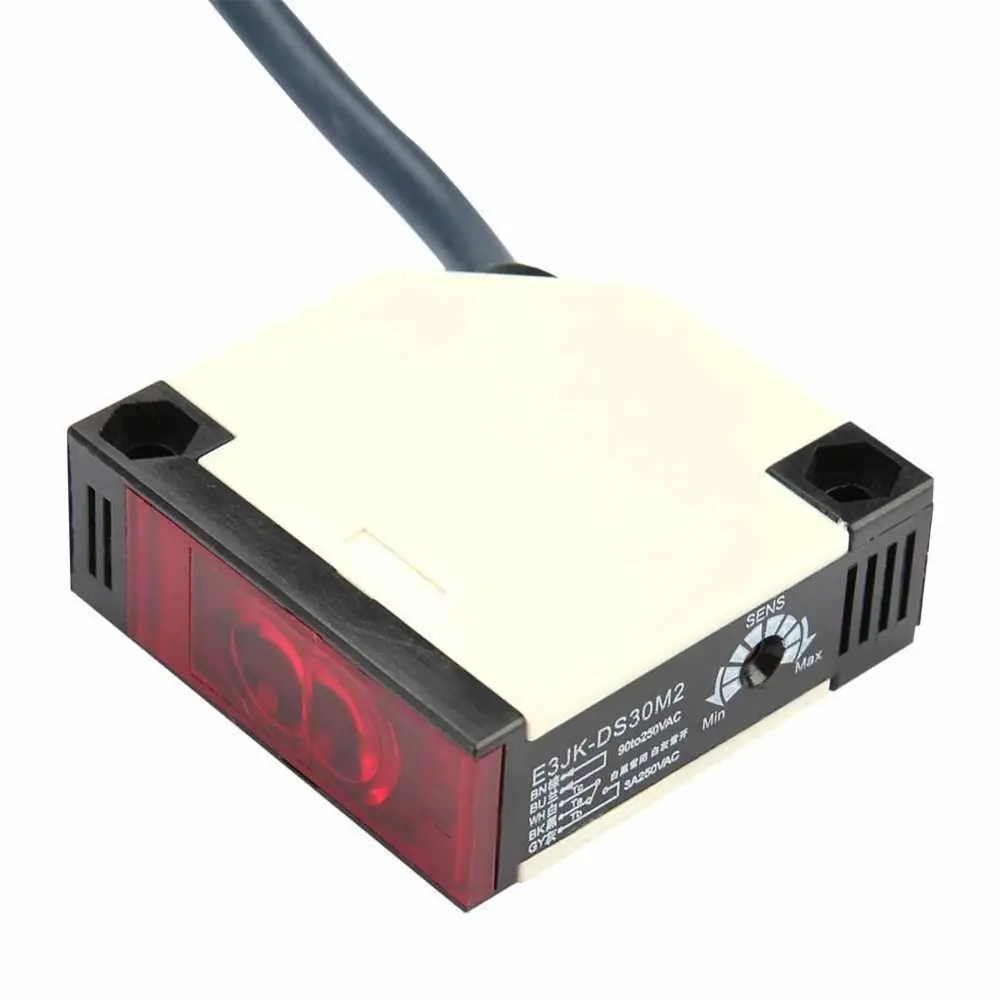 

E3JK-DS30M2 Photoelectric Sensor Switch Normal Close 90-250V Specular Reflection Sensor 30cm High Speed Response