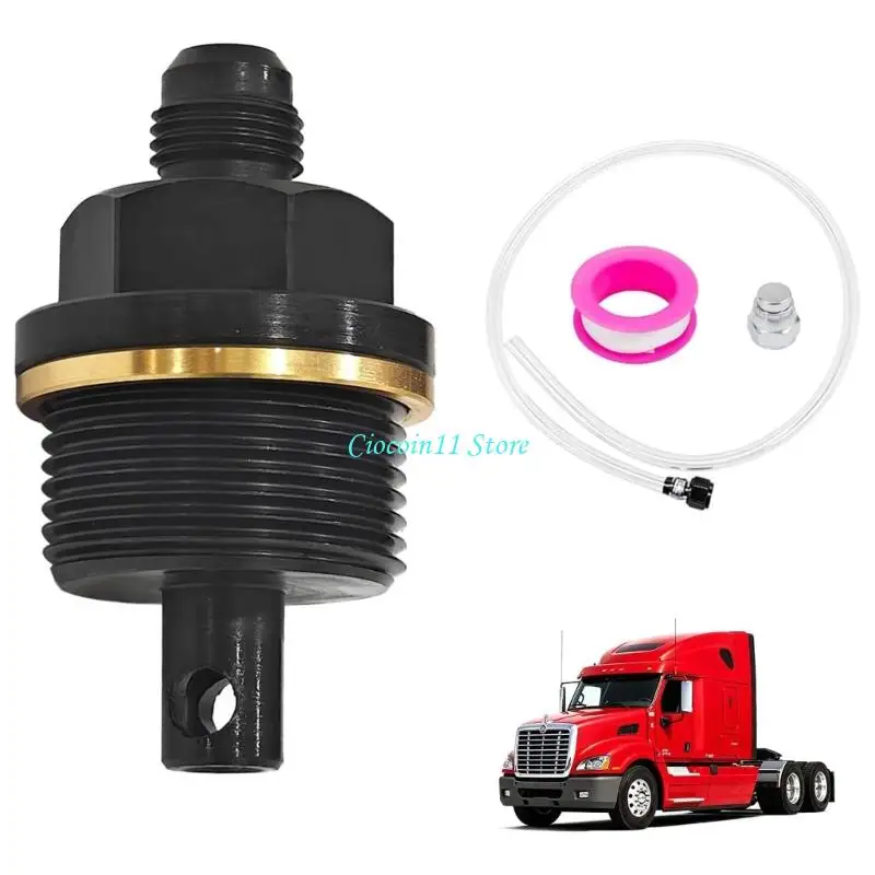 Y1UB 6492-10 J-49181 Reference Oil Pan Service Fitting, Threaded Oil Service Tool Set with Hose, Seal Tape and Cap for Routine