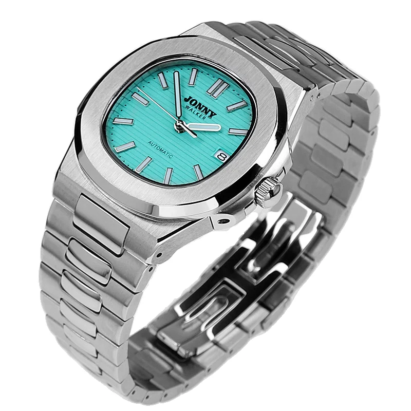 Jonny Walker High Quality Nautilu Style Sapphire Crystal Water Resistant Steel NH35 Mechanical Movement Men's Women's Watch