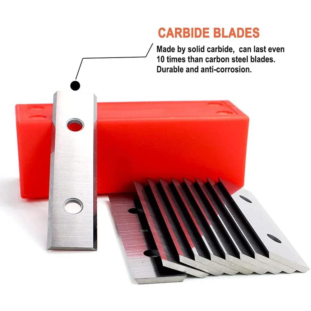 텅스텐 카바이드 페인트 스티커 제거용 양면 헤비 듀티 교체 블레이드, 50x12x1.5mm, 10 개